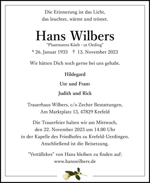 Traueranzeige